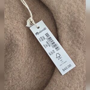 Madewell Tan Wool Beret Hat